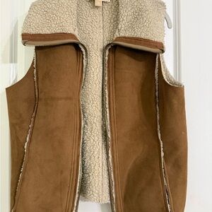 Michael Kors Beige Sherpa Vest